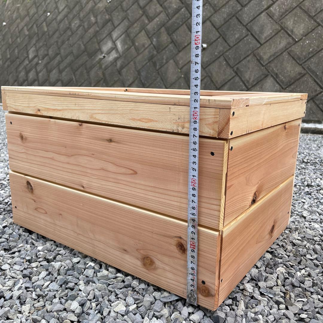 タライ 36L 木枠 低床セットメダカ 100％天然塗料 水槽 杉羽目板