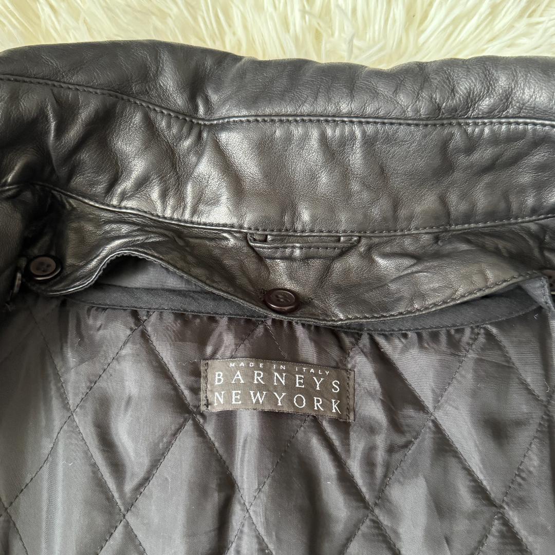 カリー様✨バーニーズニューヨーク レザー トレンチコート 52 黒 ライナー付