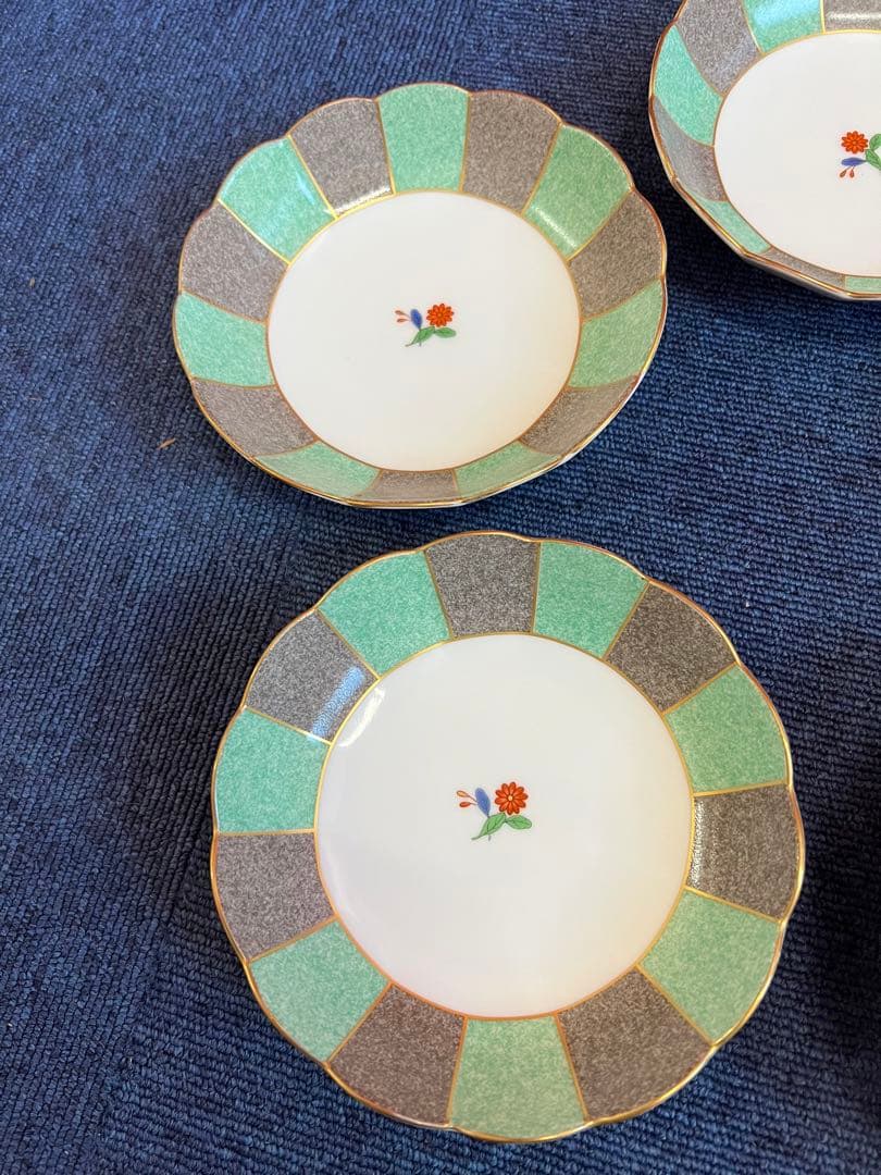 1413 香蘭社　金彩　皿　5 客　未使用