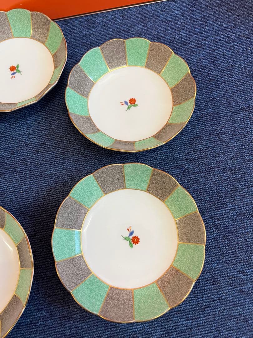 1413 香蘭社　金彩　皿　5 客　未使用