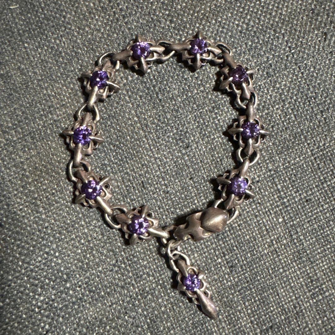 The Slayer スレイヤー シルバー925 紫色ストーン ブレスレット