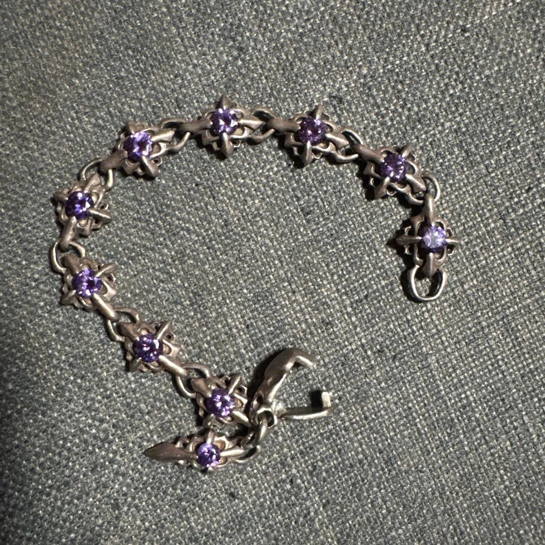 The Slayer スレイヤー シルバー925 紫色ストーン ブレスレット