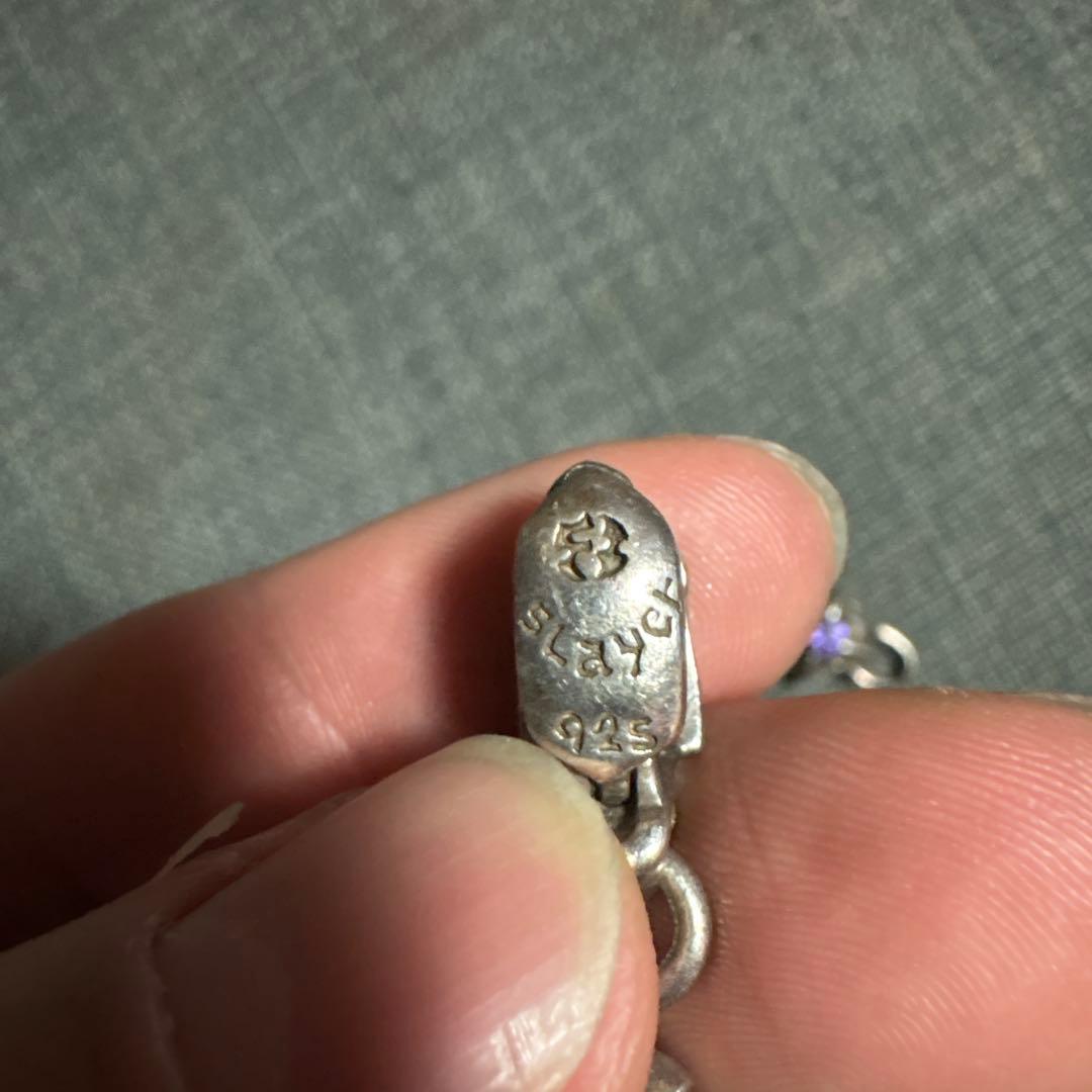 The Slayer スレイヤー シルバー925 紫色ストーン ブレスレット