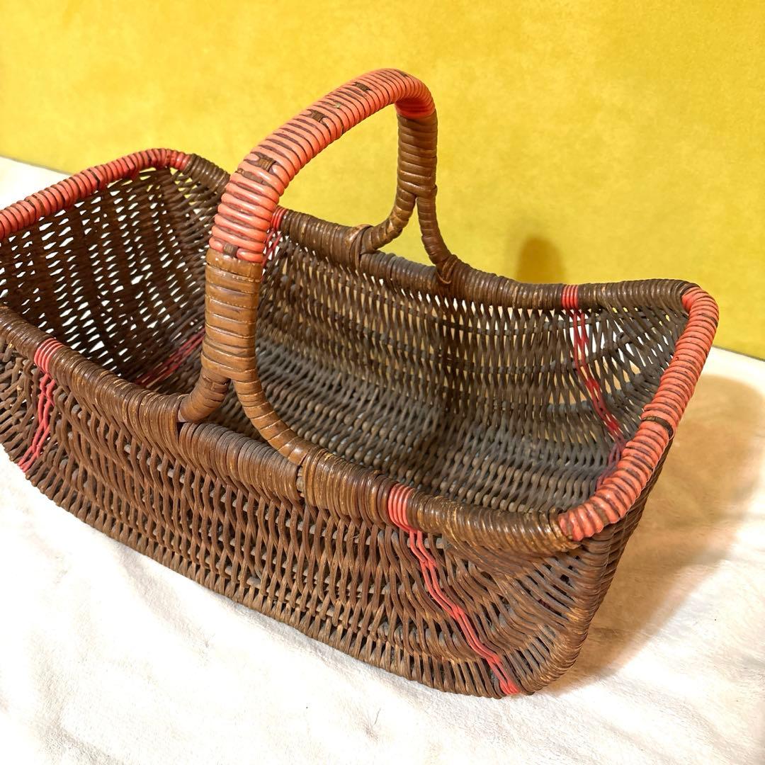 イギリス　アンティークバスケット