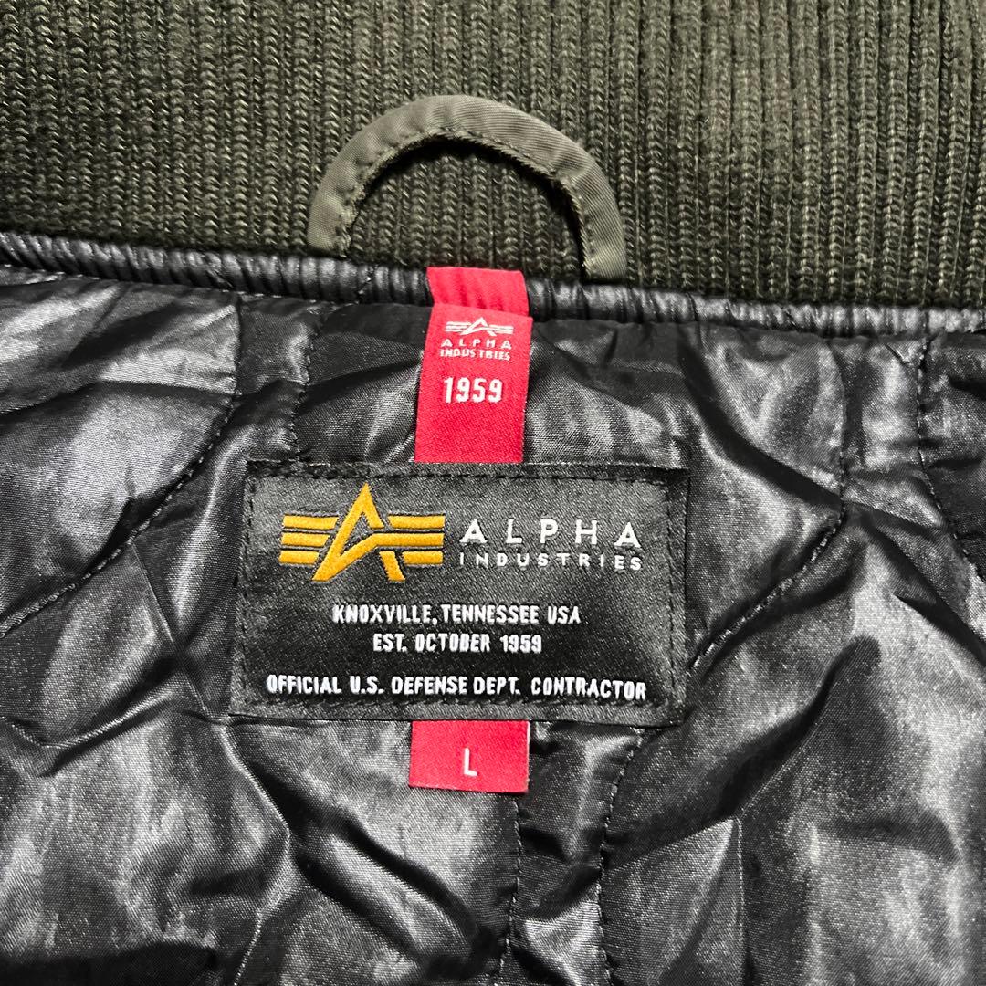 ALPHA INDUSTRIES フード付　ジャケット　ma-1 L