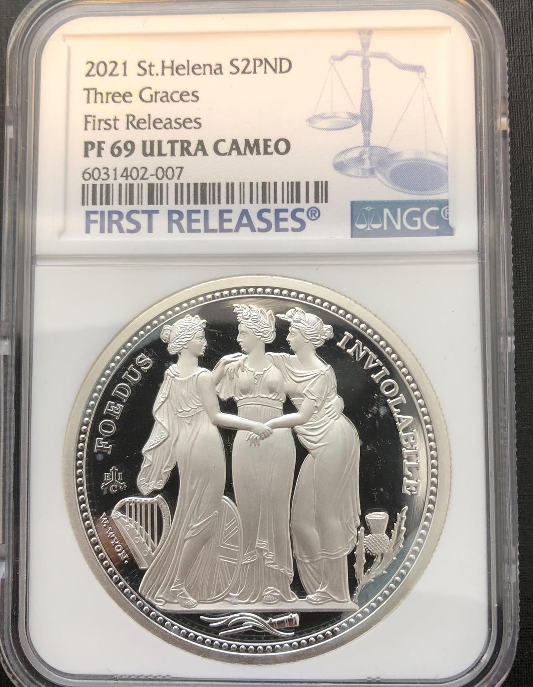 激安!2オンス　スリーグレイセスPF69准最高評価