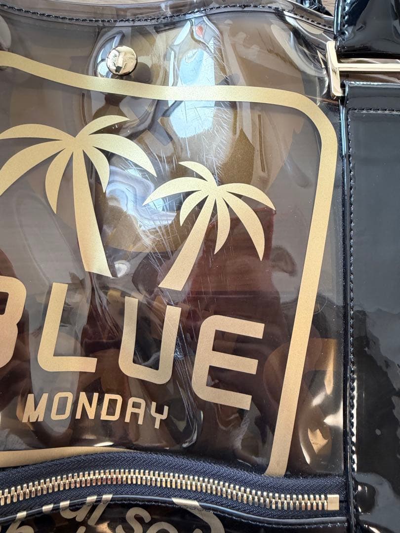 mutaマリン クリアトートバッグ ブラック×ゴールド