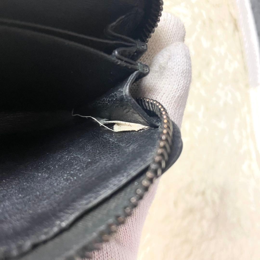 ボッテガヴェネタ ケース イントレチャート ラウンドファスナー ブラック