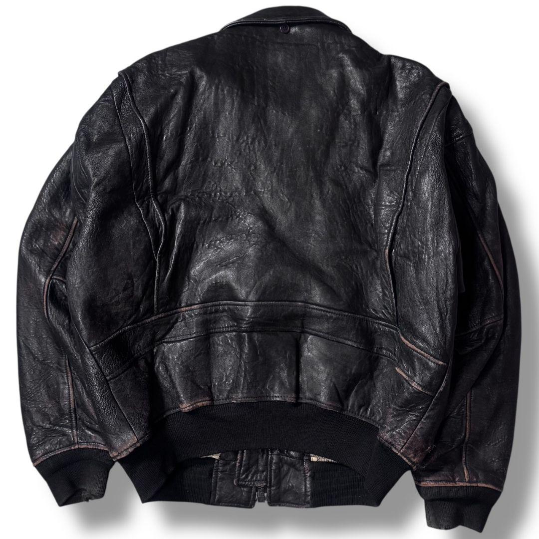AVIREX G-1 A-2 レザーフライトジャケット 黒 本革 7823