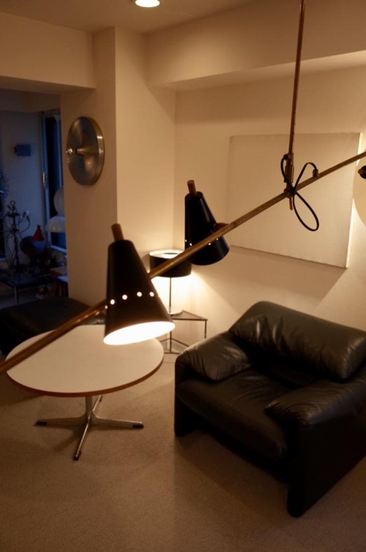 ミッドセンチュリー スティルノボ シャンデリア アンティーク イタリア 真鍮