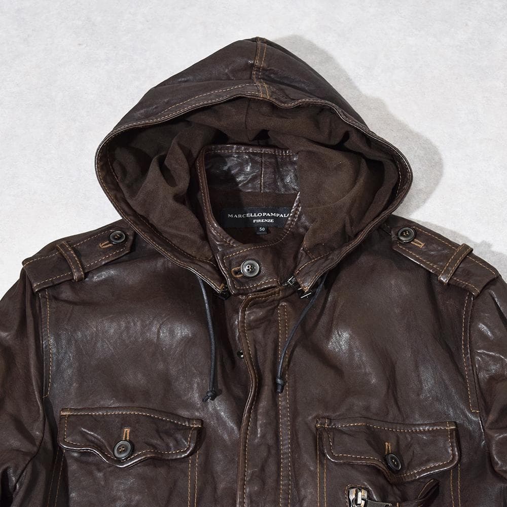 MARCELLO PAMPALONI M-65 バッファローレザージャケット