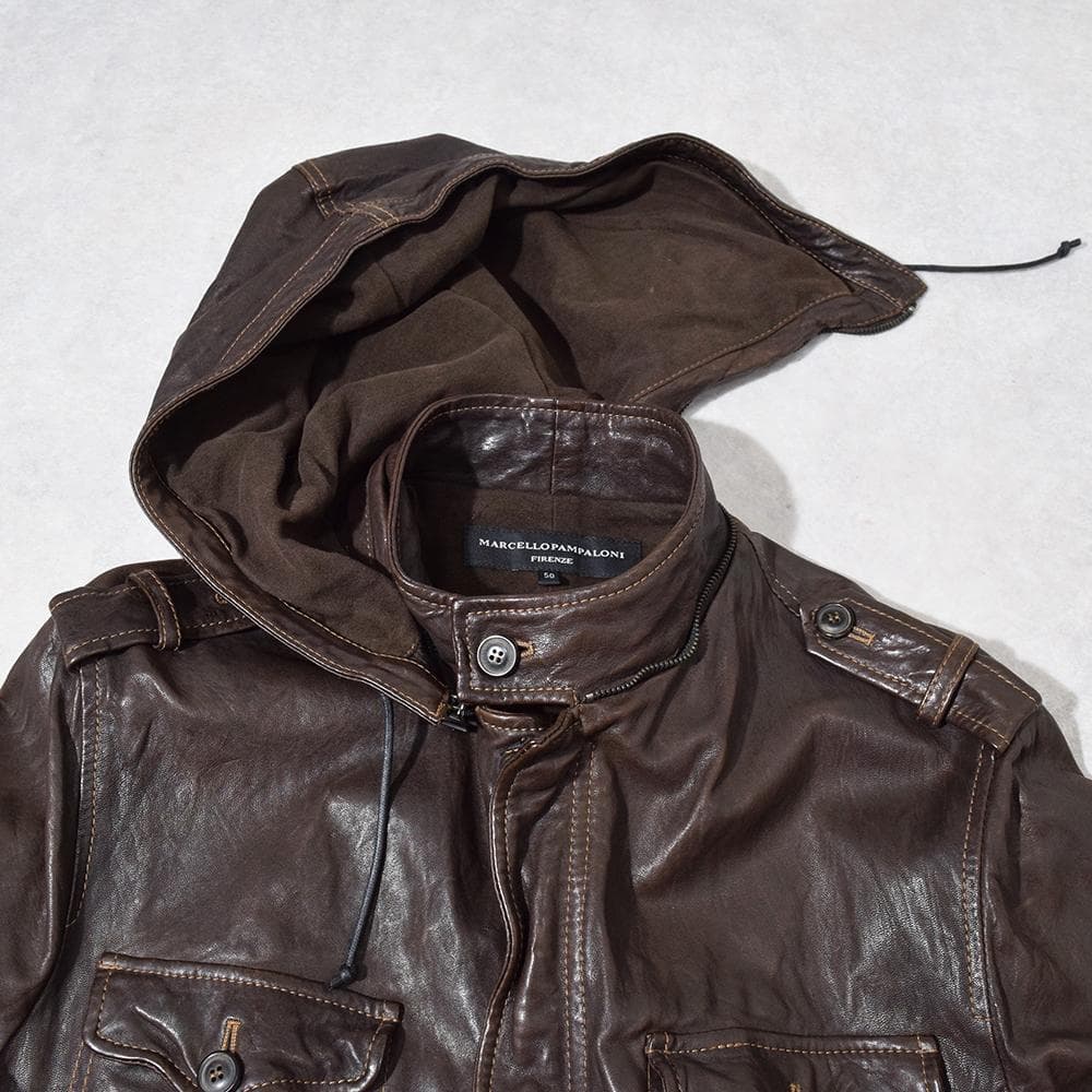 MARCELLO PAMPALONI M-65 バッファローレザージャケット