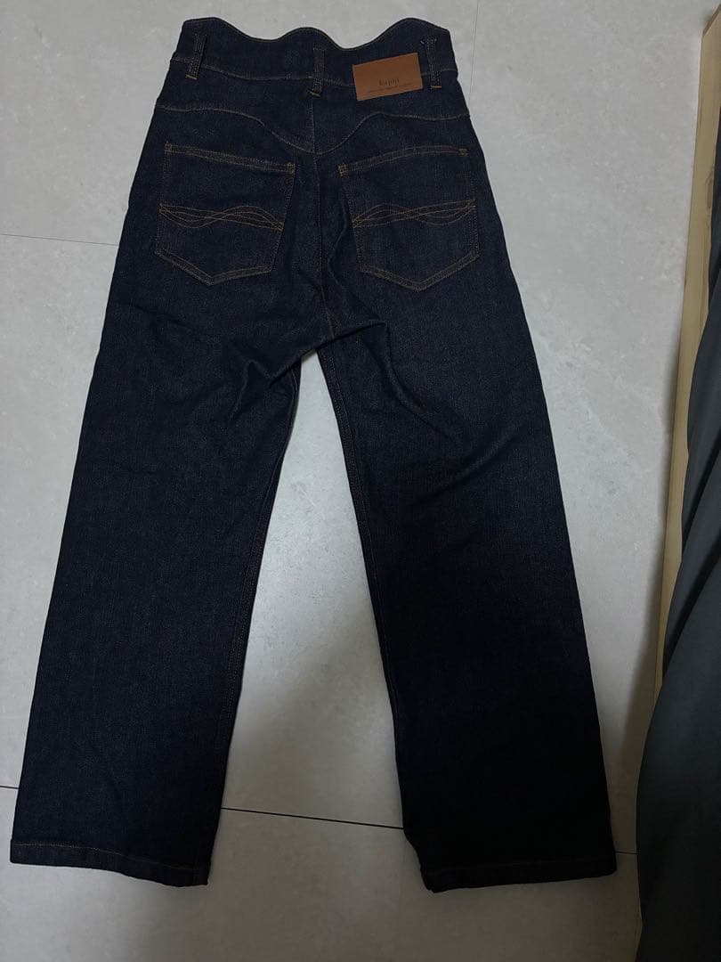 パンツ eaphi WAVE DESIGN HIGH WAIST DENIM short