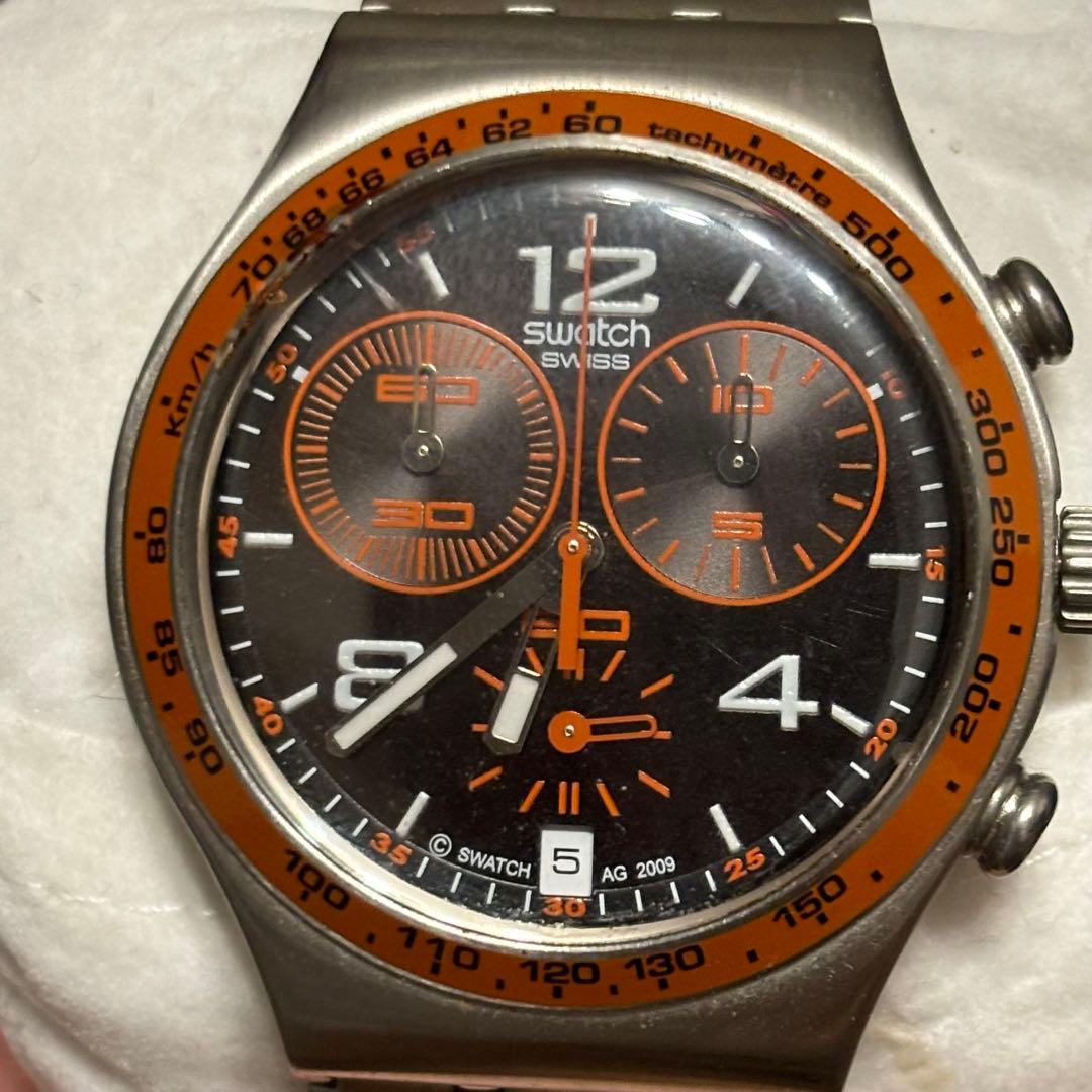 SWATCH IRONY スウォッチ 腕時計 クロノグラフ シルバー メンズ