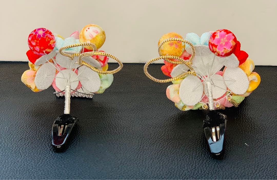 七五三 髪飾り つまみ細工 3歳 浴衣 甚平 パステルカラー うさぎ 5-C