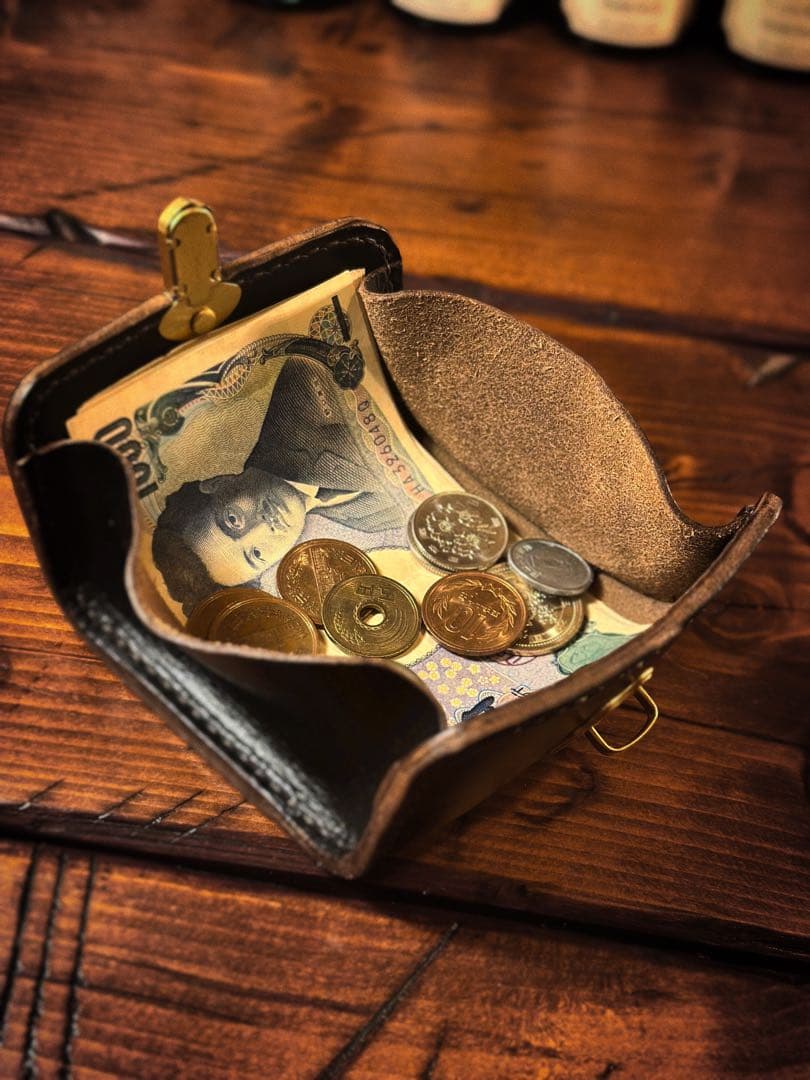 horween ホーウィン レザー財布 コンパクト クラシック ミニ財布 茶芯