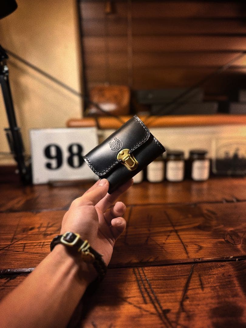 horween ホーウィン レザー財布 コンパクト クラシック ミニ財布 茶芯