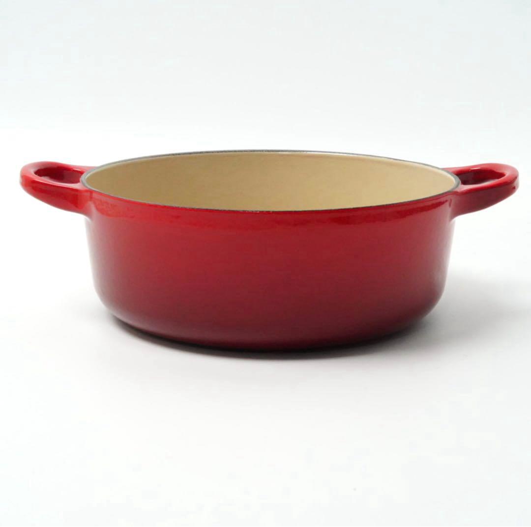 【美品】LE CREUSET　ココット ジャポネーズ チェリーレッド　18cm