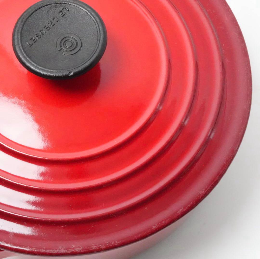 【美品】LE CREUSET　ココット ジャポネーズ チェリーレッド　18cm
