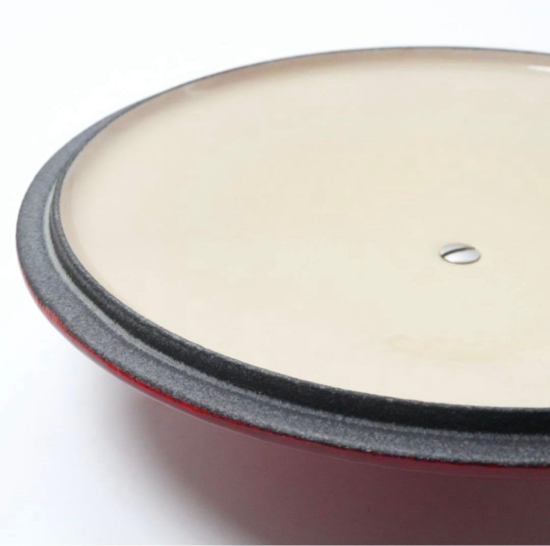 【美品】LE CREUSET　ココット ジャポネーズ チェリーレッド　18cm