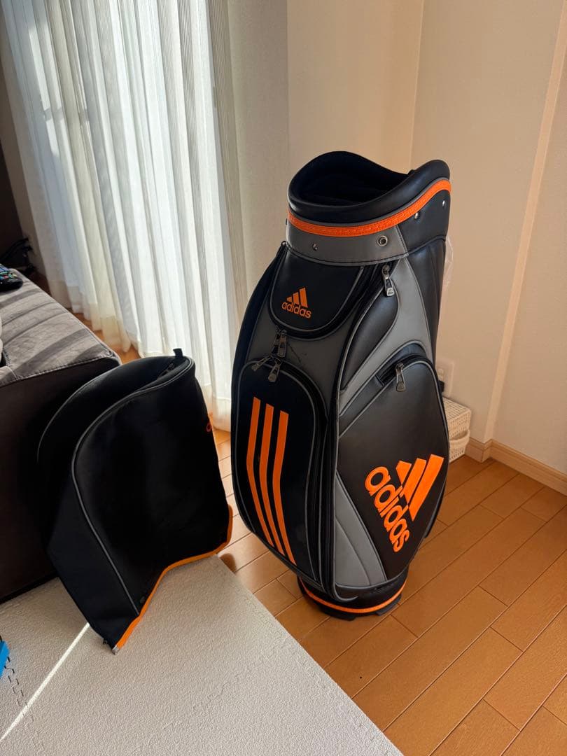 adidas アディダス　キャディバッグ　ブラック×オレンジ配色　即日発送可能‼️