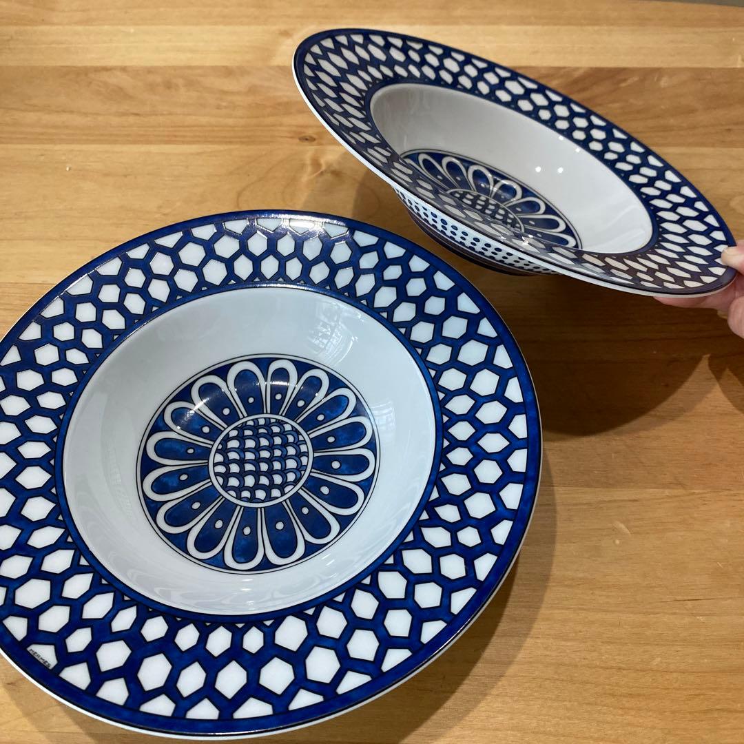 ブルーダイユール　エルメス　スープ　サラダ　ボウル　深皿　21センチ