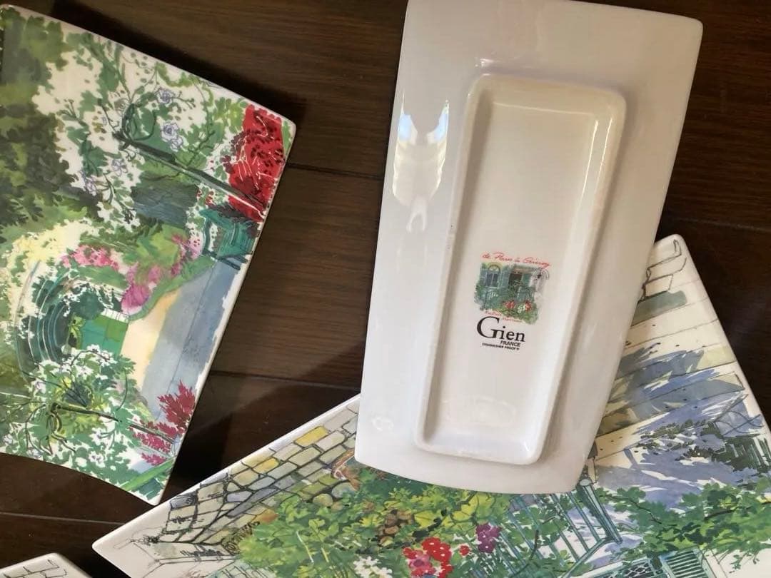 花と風景の食器セット