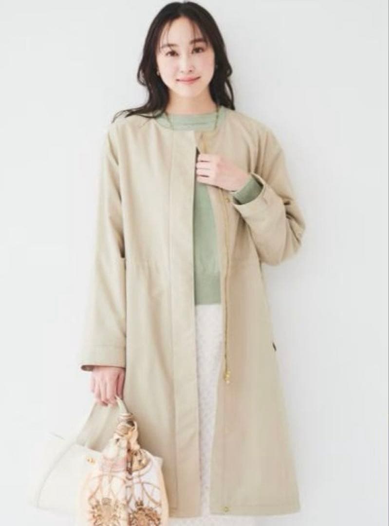 新品・未使用　フード2WAY モッズコート ベージュ