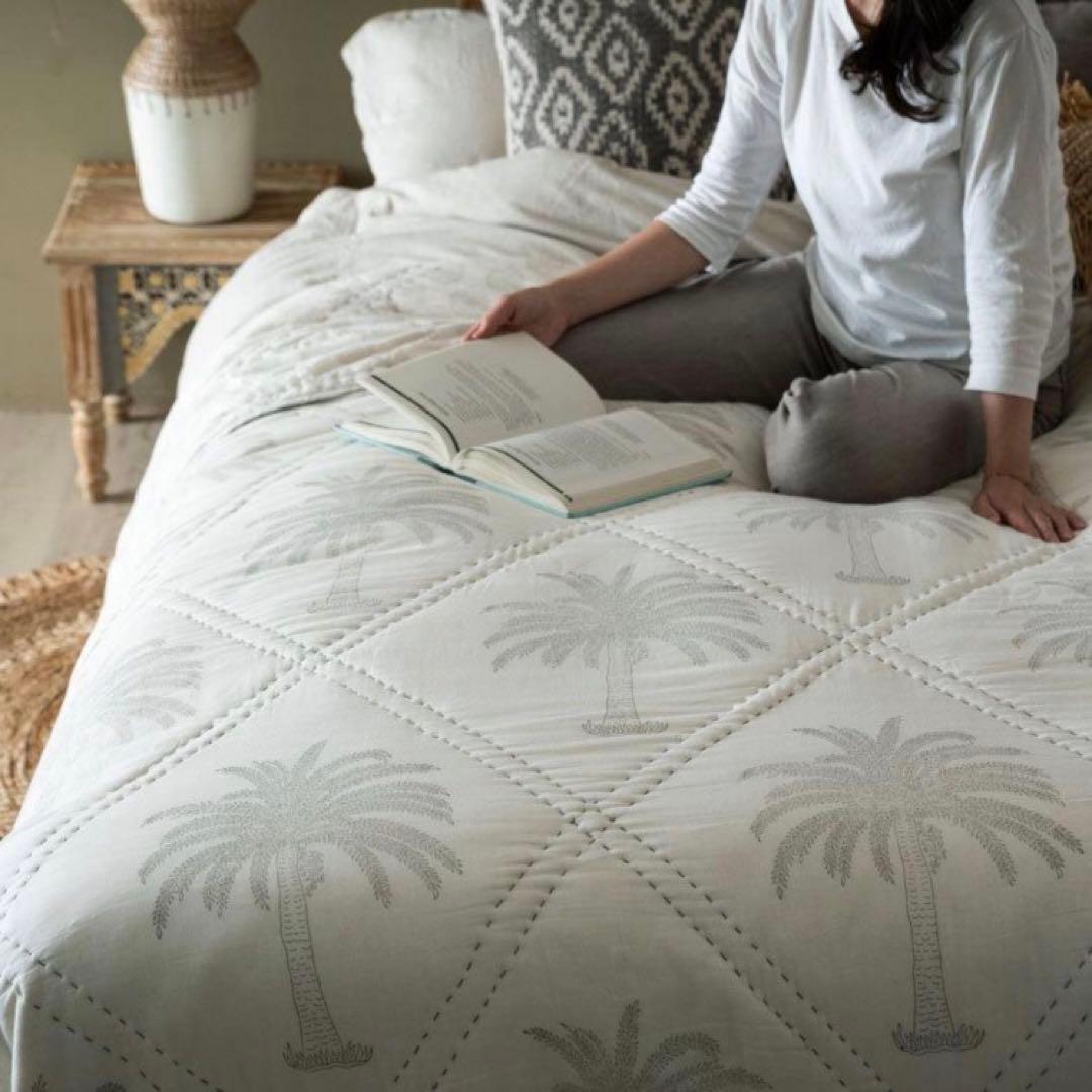 マルチカバー キルト ブランケット ソファ ベッド ヤシの木 ベビー 子供 北欧