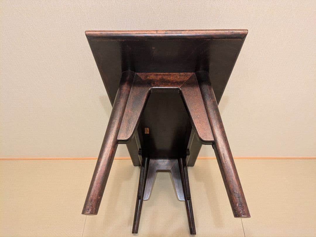 【松本民芸家具】 ローテーブル 座卓 和モダン ビンテージ 天板塗装補修済