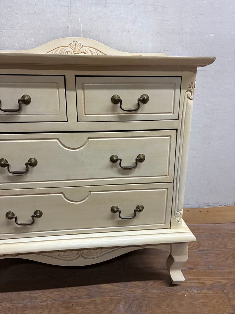 管439☆フレンチスタイル☆アンティーク調☆姫系☆3段チェスト