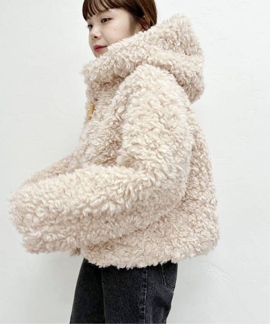 【U by SPICK&SPAN】フード付きボアダッフルコート