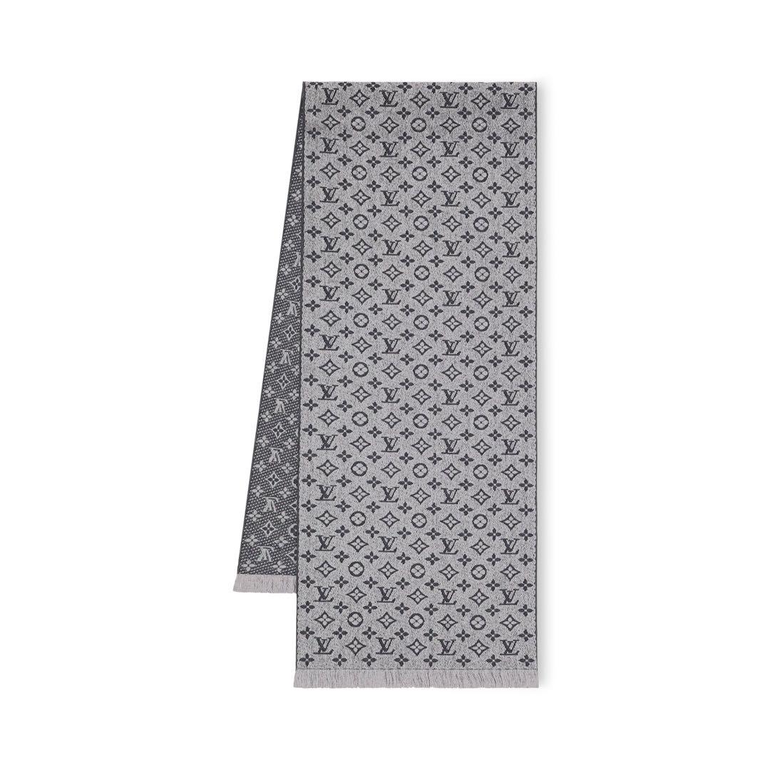 LOUIS VUITTON マフラー ウール100% モノグラムクラシック