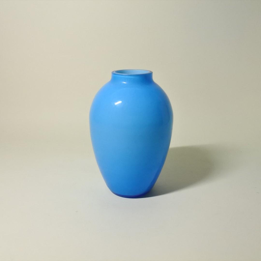 昭和ガラス　２重構造　花瓶　壺　オブジェ　ヴィンテージ　レトロ