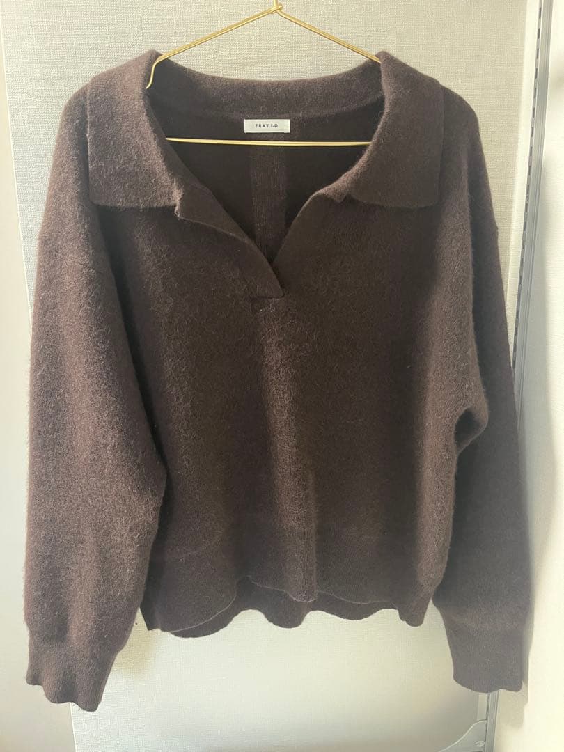 FRAY I.Dラクーンダブルフェイスポロカラープルオーバーセットアップ