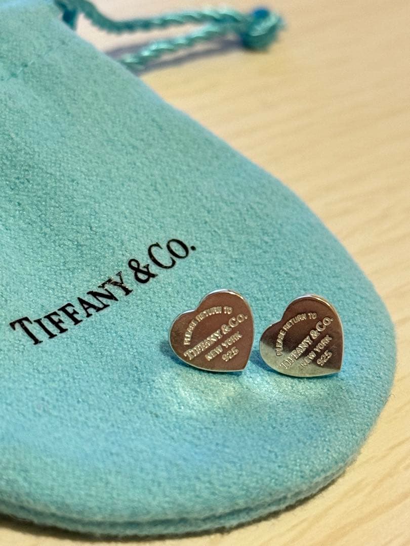 美品　ティファニー　リターントゥ　ハート　ピアス　シルバー