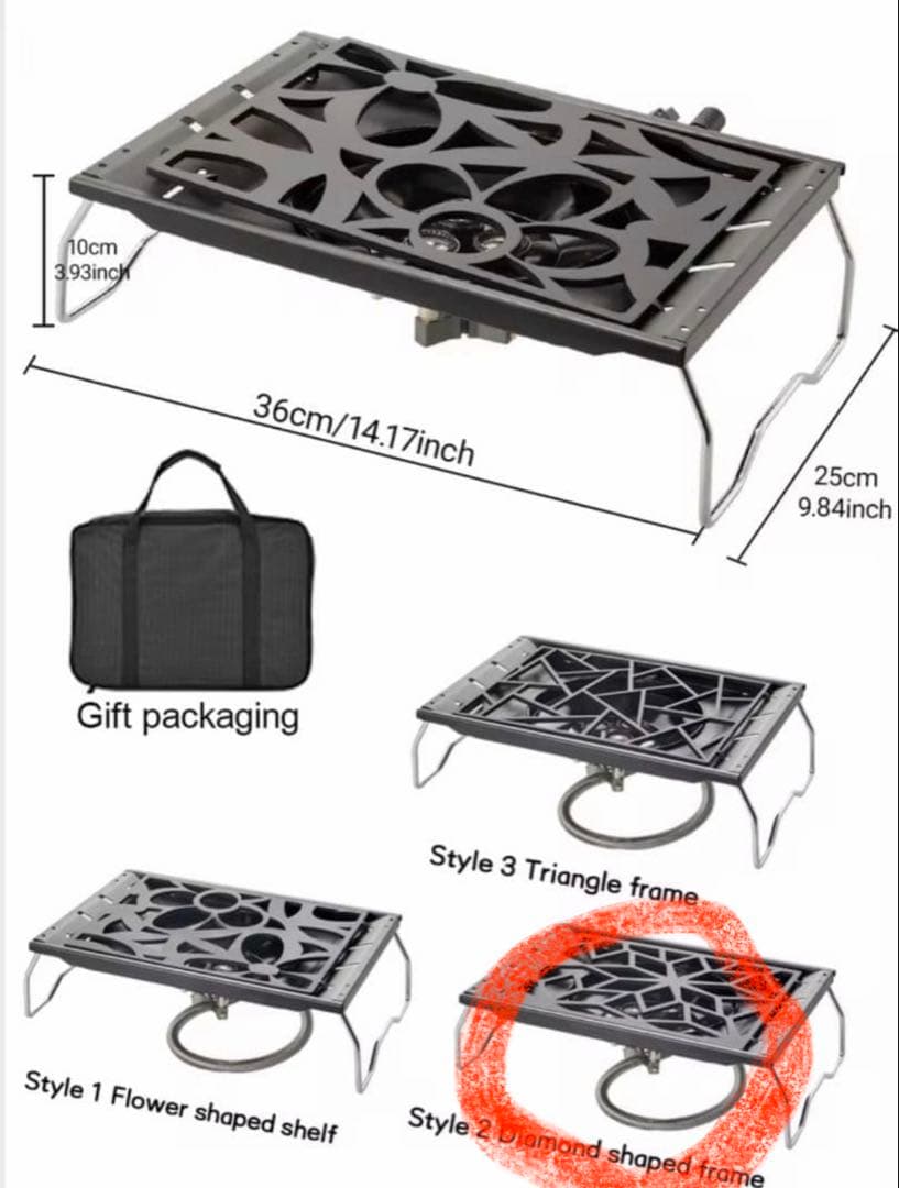 Pandatour igt フラットバーナー 変換アダプター付
