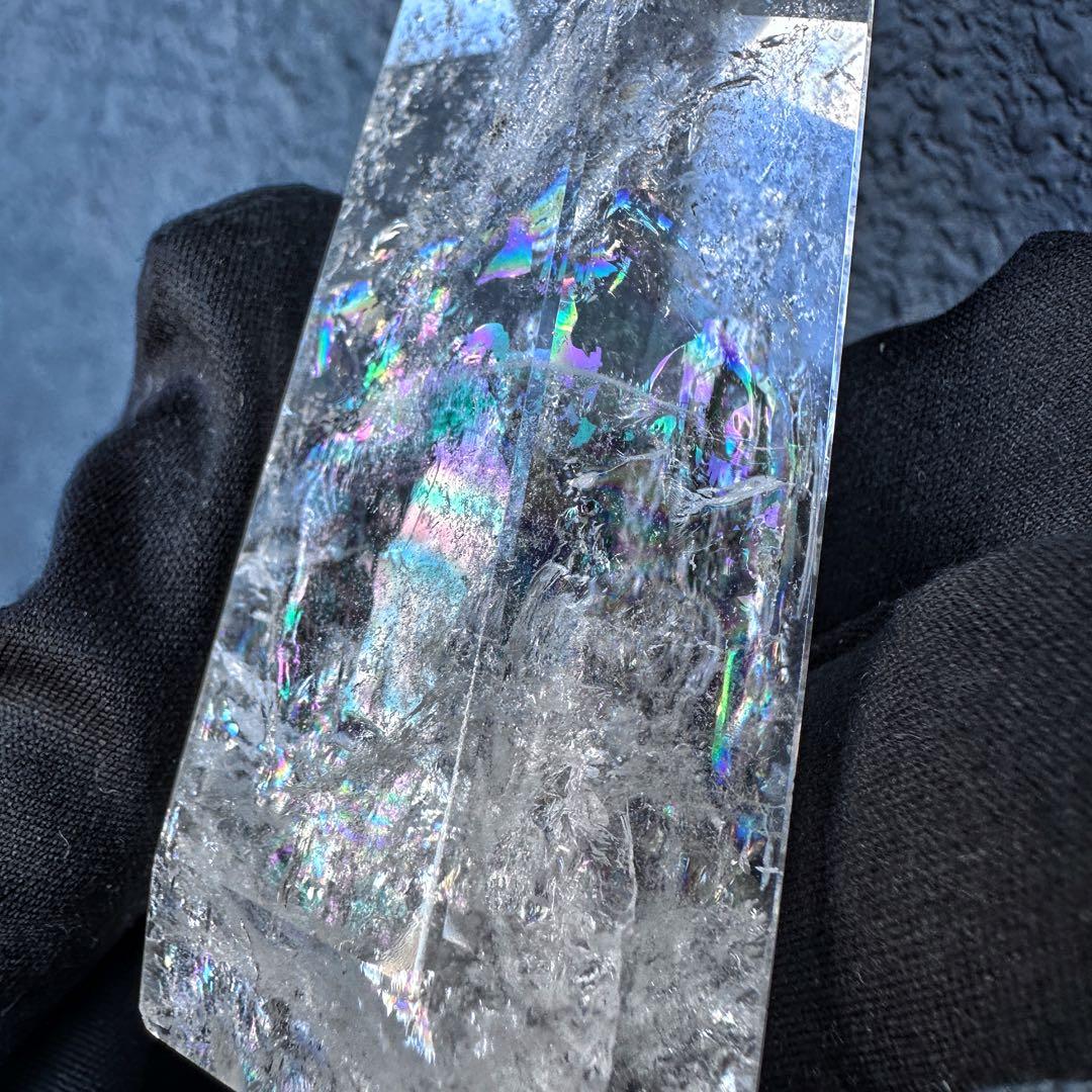 アゼツライト☆レインボー☆ヒマラヤ水晶六角柱パワーストーン天然石 原石A1315