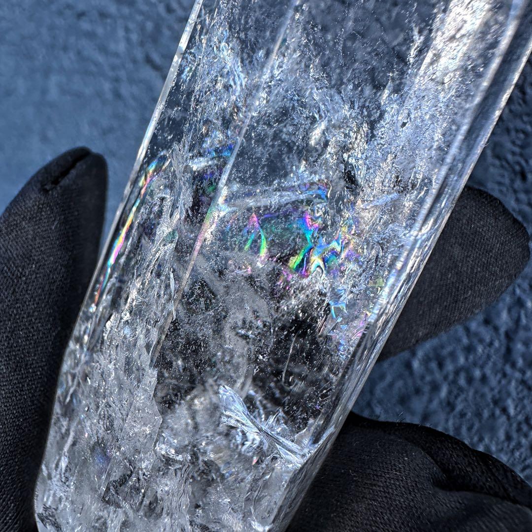 アゼツライト☆レインボー☆ヒマラヤ水晶六角柱パワーストーン天然石 原石A1315