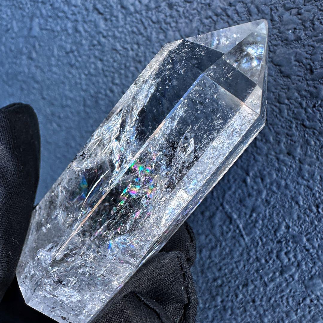 アゼツライト☆レインボー☆ヒマラヤ水晶六角柱パワーストーン天然石 原石A1315