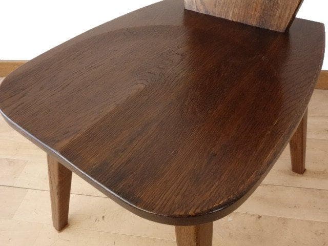 勇峰工芸　チロル　イス①　チェアー　ナラ材家具　 旭川家具　再塗装済　ＵＳＥＤ