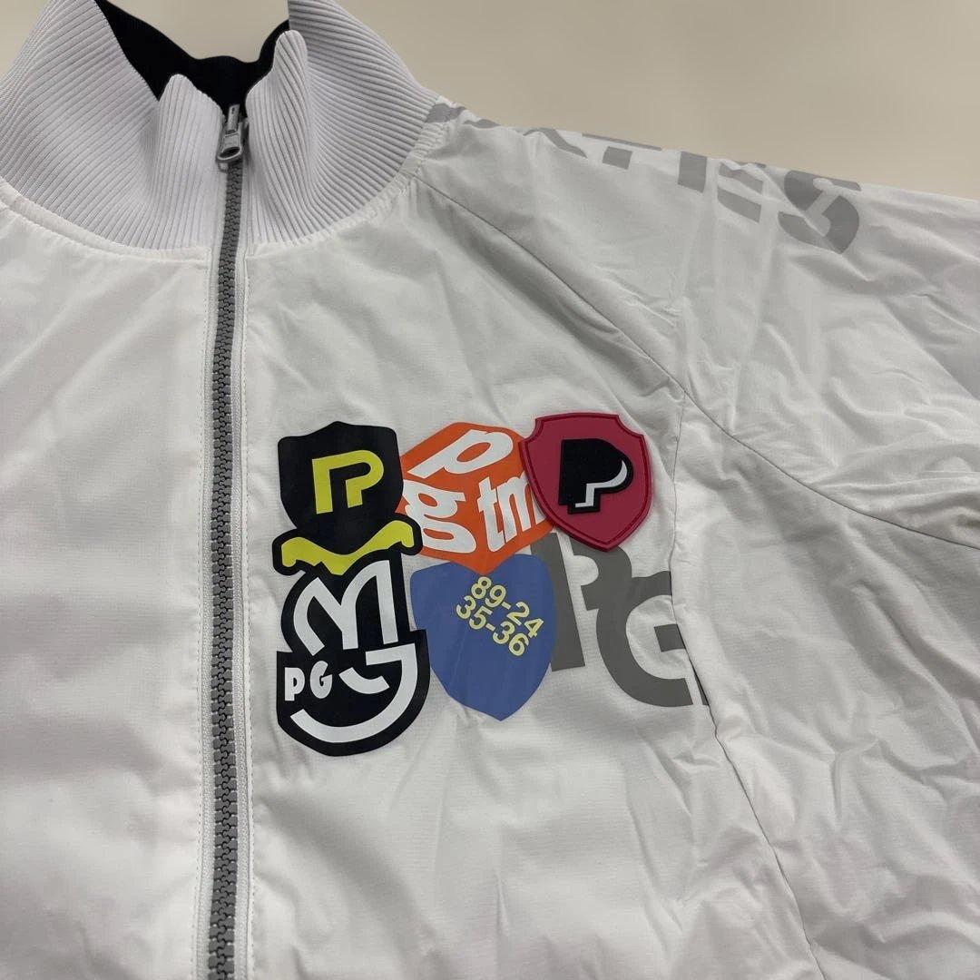 パーリーゲイツ 4wayリバーシブル中綿ブルゾン　黒×白　新品未使用　０