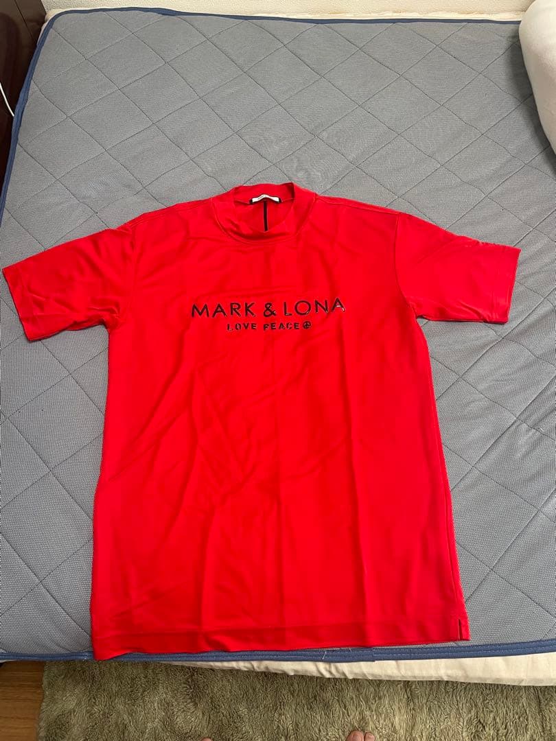 MARK & LONA レッド ゴルフシャツ