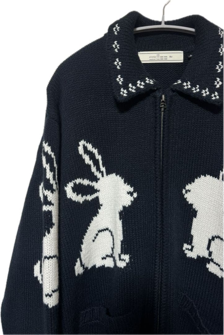 GU rokh フルジップニットジャケット