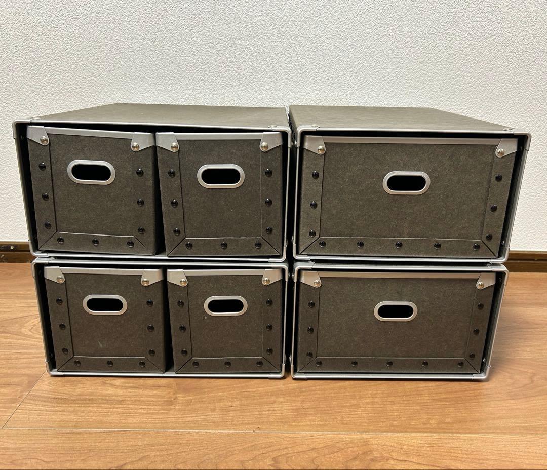 無印良品 硬質パルプボックス ボックス4個セット　廃盤　グレー