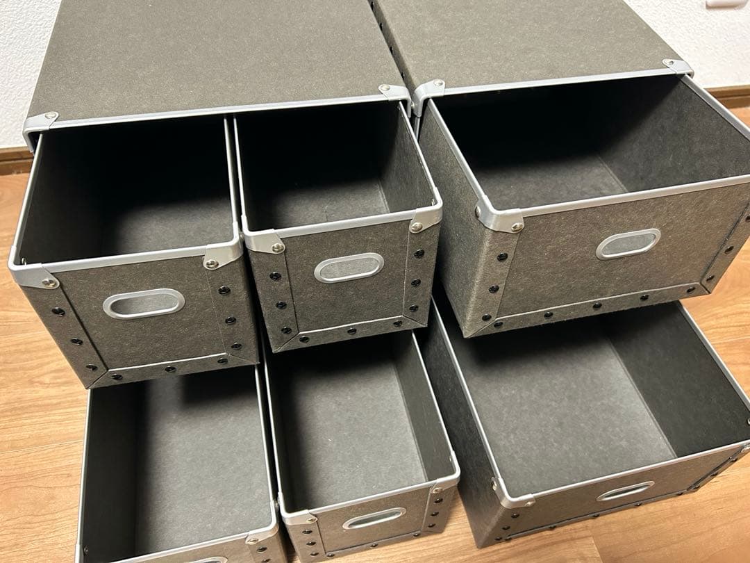 無印良品 硬質パルプボックス ボックス4個セット　廃盤　グレー