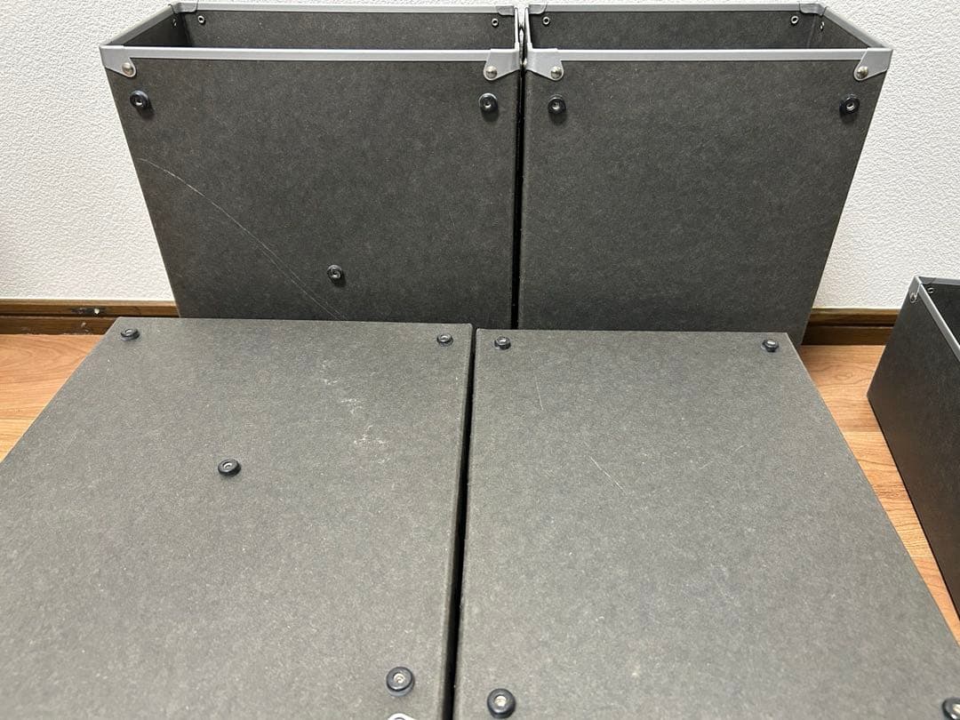 無印良品 硬質パルプボックス ボックス4個セット　廃盤　グレー