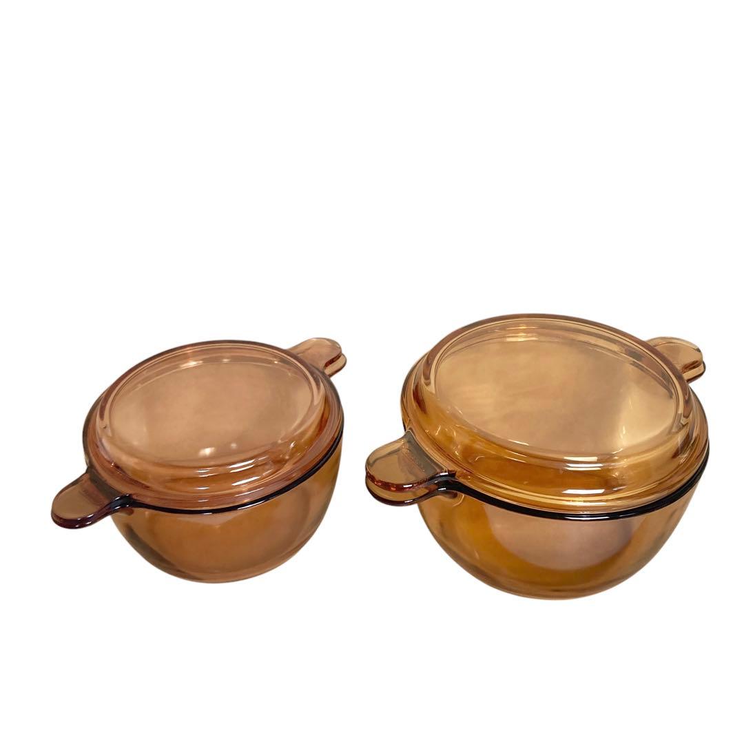 VISION　ビジョン　耐熱ガラス 両手鍋　1.5L 2.5L セット