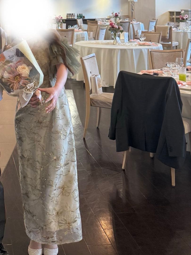 【niana】スパンコール刺繍レースドレス/Sサイズ