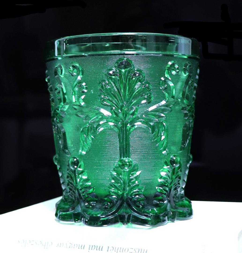 オールド・バカラ 1840年 激レア 大型 緑色ガラス 壺 アイスペール 花瓶